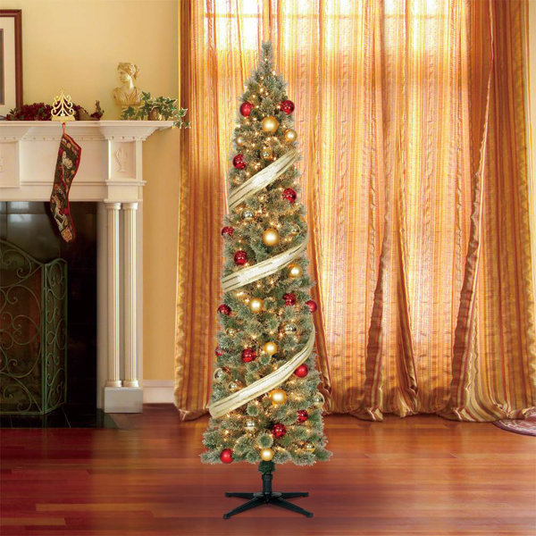 The Holiday Aisle® 84'' H Slender Green Pine Cashmere Christmas Tree